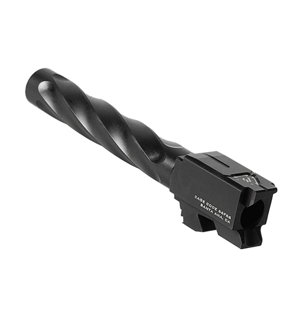 Strike Industries Ark Barrel | For Glock 19 | Gen 1-4 | Fluted Unthreaded | Black | SI-G-BARREL-19